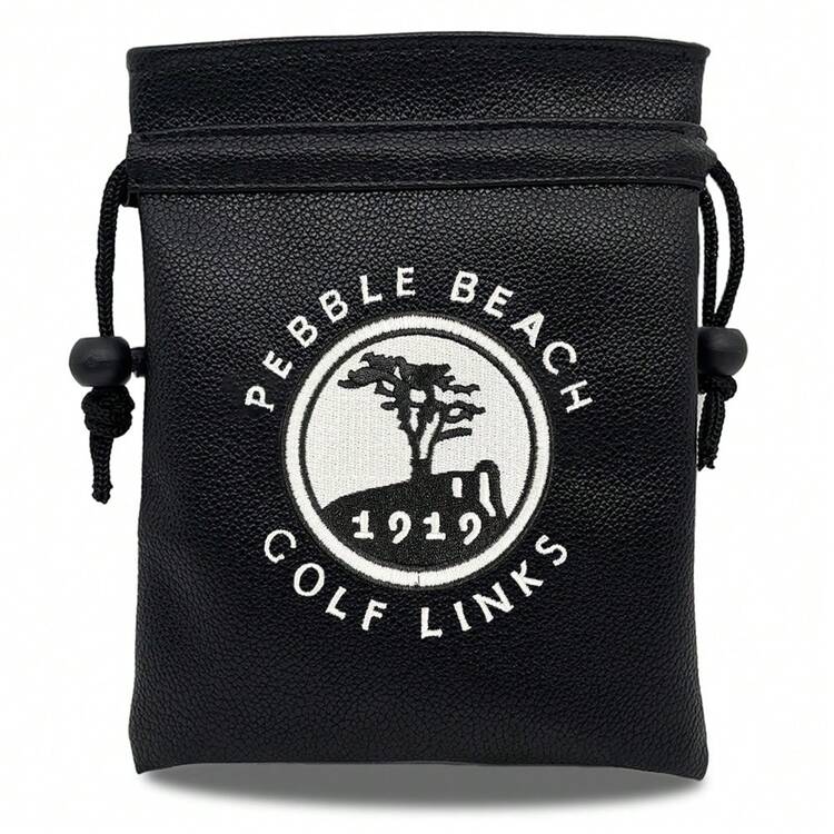 Fashionable 1919 Pattern Golf Valuables Bag, Golf Bag With Drawstring Closure, Golf Handbag, Portable Golf Bag, Golf Accessories Suitable For Golfers, Family And Friends, Birthday And Retirement Gifts - Multicolor - View 2