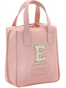 1pc Waterproof Makeup Bag, Large Capacity Cosmetic Bag, Makeup Organizer, Bathroom Makeup Bag, Portable Travel Makeup Pouch, Toiletry Bag For Lipstick, Makeup, Eyeshadow Palette, Skincare, Makeup Brushes,Gifts For Women,Christmas Gifts,Gift Ideas For Women - Pink - View 18