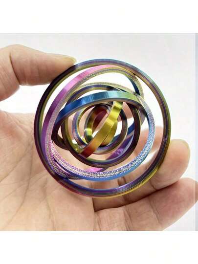 1pc, Random Rings, Random Color, 3D Printed Decompression Disc, Spiral Polyinner Desk ToTrendy …Decor, Halloween/Christmas/New Year Small Gift