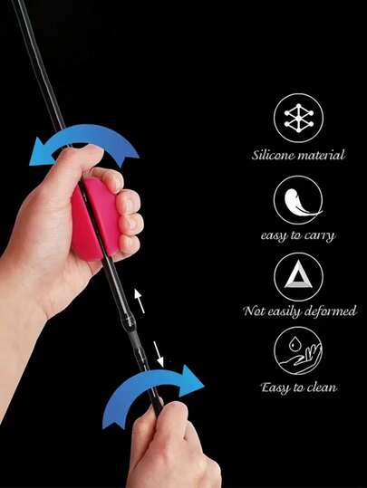 1pc Multi-Functional Fishing Rod Holder Ball - Durable Rubber Storage Ball For Tackle Organization, Mixed Colors (Black, Yellow, Pink, Blue) - Secure Grip For Rods, Pliers & Accessories - Ideal For Anglers, Fishing Gear Storage|Sleek Rod Holder|Rubber Construction, Fishing Rod Holder