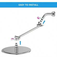 Shower Extension Arm 11 Inch, Adjustable Shower Arm Extension, Solid Stainless Steel Shower Extender ShowerHead, Showerhead Extender With Universal Connection - Mạ crôm bóng + 11 inch - Xem 4