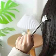 1/2 piezas Rascador de espalda extensible, rascador de mano curvado de acero inoxidable, adecuado para picazón en la espalda y las piernas - Unitalla - Ver 11