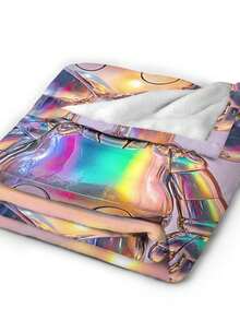 Kawss Kawaii Kaw Blanket Premium Anime Throw Blanket - Ultra Soft Flannel, Cartoon Print, Ideal Gift For Fans For Christmas & Birthday, For Sofa, Bed, Camping & Travel - màu đen - Xem 5