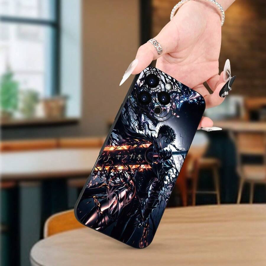 Una funda de teléfono moderna y genial con patrón de anime de dibujos animados, a prueba de golpes, cubierta protectora suave de TPU mate, adecuada como regalo de cumpleaños o festivo para hombres y mujeres, compatible con iPhone 16, 15, 14, 13, 12, 11, XS, XR, X, 7, 8, Mini, Plus, Pro, Max, SE. - Mezcla de colores - Ver 1