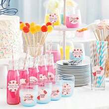 500pcs/Roll, 1 Inch/1.5 Inch Cute Strawberry Thank You Stickers, Non-Adhesive Labels, Sealing Stickers For Summer Birthday Party Decoration,School Supplies,Back To School - Multicolor - View 7