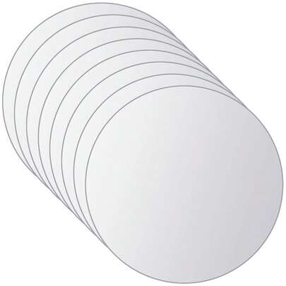 vidaXL 16-Tlg. Spiegelfliesen-Set Rund Glas