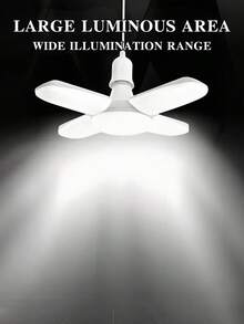 1/2/4pcs LED Bulb Ceiling Fan Blade Timing Light, AC85-265V 28W Foldable LED Bulb Ceiling Light, Suitable For Warehouse, Factory, Home, Bar, Restaurant And Hotel Decoration - MIME Leaf Light - View 6