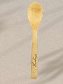 1/5pcs Customized Wooden Cooking Spoons, Suitable For All Kitchens. Salad Spatula Made Of Bamboo And Wood, Kitchen Cooking Tools, Personalized Wooden Spatula And Wooden Spoon, Three-Line Spatula, Natural Bamboo And Wood Non-Stick Surface, Multi-Functional Cooking Tools, Handmade Mother's Day Essential - Multicolor - View 9