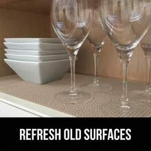 Kitchen CabinetsGorilla Grip Drawer and Shelf Liner Strong Grip Non Adhesive Easiest Install Mat Durable Organization Liners Kitchen Cabinets Drawers Cupboards Bathroom Storage Shelves 12 IN x 10 FT BeigeKitchen Cabinets - Beis - Ver 4