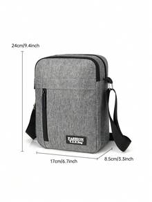 Large Capacity Fashion Men's Shoulder Diagonal Messenger Bag, Multi-Functional Adjustable Strap Zipper Closure, Multi-Compartment Practical Storage Men's Bag Festival