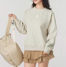 Adidas Women's New Knit Crew Neck Pullover Sweatshirt - Apricot - View 2