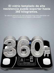 Báscula de precisión, conexión inteligente bluetooth, báscula de grasa corporal recargable, báscula electrónica de cintura, báscula de peso doméstico - Blanco - Ver 5