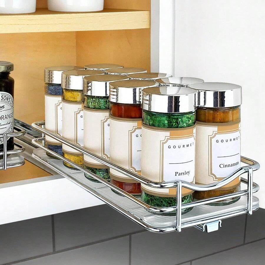 Kitchen Spice TrolleyLynk profesional Tire de especias deslizante organizador de clósetKitchen Spice Trolley - Cromode43pulgadas - Ver 1