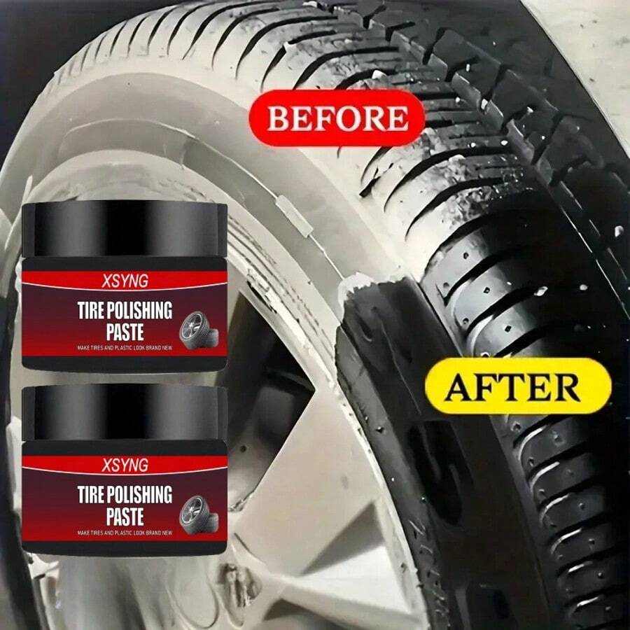 Durable Car Tire Wax - Enhances Gloss, Color, And Protects Rubber From Aging
