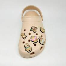 Babuche Papete Feminina com Apliques Pingente 8 peças Emborrachado Desenho Fofo