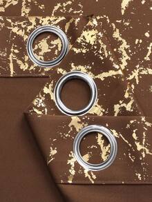 1pc/Set High Precision Gold-Plated Statue Of Liberty Pattern Curtain, Suitable For Living Room/Bedroom/Balcony/Hotel/Office/Bar/Outdoor Queue, Top Grommet Style Curtain, Easy Installation - Coffee Gold - View 9