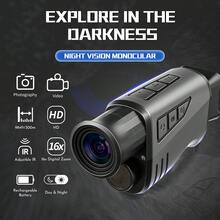 KLZO-ABS Night Vision Monocular  - 10x 40mm IR Night Vision, 16x Digital Zoom, 1.54-Inch HD Display, Ideal For Hunting, Camping, Wildlife Observation, Security Monitoring, Adventure Photography | Stylish Monocular Design | Portable Night Vision With 32GB Card And USB-C Charging - LY001 - 查看 4