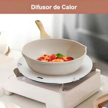 Difusor De Calor Placa Difusora De InduccióN Acero Inoxidable, Adaptador De Placa De InduccióN ConíBle Convertidor ConduccióN De Calor Para Cocina De Gas EléCtrica InduccióN, 8.Pulgadas - 1 - Ver 5