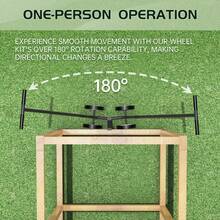 Chicken Coops Wheels Kit - Portable Poultry Tractor Mobilization Steel Chicken Coops Accessories - Set Of 6 Chicken Run Wheels-Chicken Cage Not Included-Patent Pending - 均碼 - 查看 5