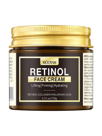 MOOYAM 120克视黄醇胶原蛋白保湿霜 | 蕴含胶原蛋白、视黄醇和透明质酸的保湿紧致面霜。深层滋养，温和提亮肤色，长效保湿，令肌肤光滑紧致。低敏配方，日夜皆可使用。护肤品，圣诞礼物佳选。