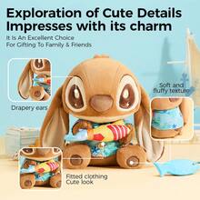 Miniso 迪士尼史迪奇系列 - 10英寸棕色皮革坐姿毛绒玩偶（史迪奇），不含夜光填充物，亲肤材质，标志性史迪奇爪子细节，可收藏展示（1个） - 彩色 - 查看 5