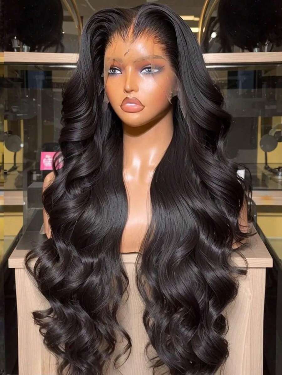 Uveous 250 Density Body Wave 13x4 Hd Lace Frontal Wig Human Hair 13x4 Hd Pre Plucked Lace Wigs For Women Lace Front Hair Wigs - Natural Black - 查看 1