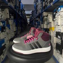 Adidas HOOPS MID 2.0 K Children's Basketball Sneakers Winter Sports Leisure Plus Velvet Warm Wear-Resistant Casual Shoes