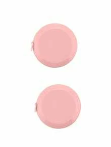 件/2 件迷你便攜式圓形捲尺 0-1.5m/0-60 英寸，白色/黑色/粉紅色/藍色/綠色捲尺 - 粉色 - 查看 6