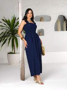 Dresses, Fabric Dresses, Beach Dresses, Wedding Dresses, Vacation Dresses, Holiday Dresses, Night Out, Home Dresses, Dating Dresses, Summer Dresses - XANH ĐẬM - Xem 3