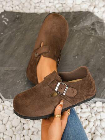 Women's Casual Slip-On Flat Mule Slippers, Suitable For Daily Wear And Home Use