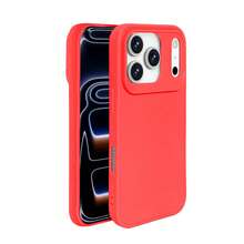 Meloenvias Funda protección cámara para iPhone 17 Pro Carcasa de TPU absorbe impactos con bordes elevados en relieve para proteger las cámara y objetivos, mate antideslizante, flexible, ajuste perfecto, color azul, negro, rojo, rosa o morado - Morado - Ver 6