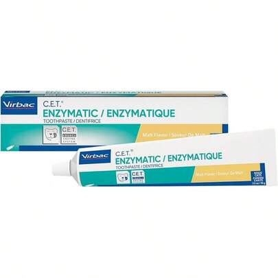 Virbac C.E.T. pasta dental enzimática, Sabor a ave de corral, Blanco, azul, 73,93ml