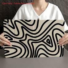 波浪涟漪抽象线条艺术图案保护套 - 简约爱好者和现代风格追求者的理想之选。这款保护套采用翻盖式设计，带有笔槽，兼容 iPad/Galaxy Tab S10+/S9/A9，并具备自动休眠/唤醒功能，同时兼容小米 5/5 Pro/6/6 Pro/7/7 Pro。 - 彩色 - 查看 4