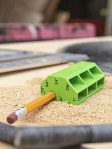 多功能划线工具，木工工具，铅笔划线工具，多维木工涂鸦标记划线工具 - 綠色 - 查看 3