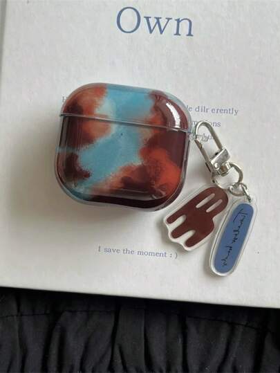 玳瑁纹复古高端玳瑁纹和豹纹专业保护壳，适用于 Pro 2、3、4、第三/四代无线蓝牙耳机，软壳