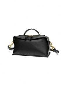 女士长方形帆布都市包，奢华设计师新款手提包，休闲托特包/斜挎包，适合日常穿着 - 彩色 - 查看 5