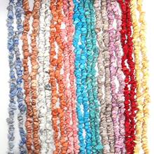 Aproximadamente 220 piezas/hebra Cuentas de piedra triturada de concha asimétrica, opciones de varios estilos, marrón vintage y colorido, cuentas hechas a mano DIY para pulseras, collares, joyería, colgantes, mayoreo de cuentas - Multicolor - Ver 11