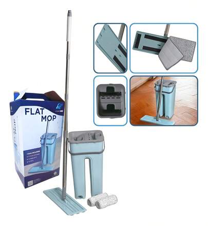 Mop Com Balde Esfregão Lava Seca Balde Centrifuga Portátil