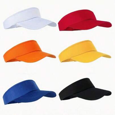 1 pieza Sombrero de sol deportivo ajustable para exteriores, sombrero superior en blanco unisex, adecuado para tenis, béisbol, golf, deportes, ciclismo, correr, sombrero superior en unicolor en blanco, opción de regalo ideal para el Día de San Valentín (Este sombrero es relativamente ligero, con un peso de aproximadamente 36-40 gramos)