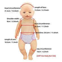 Convient pour les poupées reborn de 16 à 18 pouces/40,6 à 45,7 cm, 20 styles de robes convenant comme cadeaux pour enfants (à l'exclusion des poupées) - multicolore - Voir 5