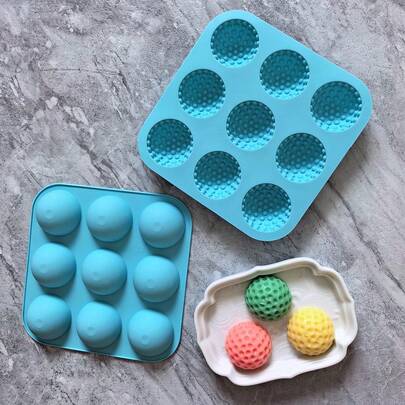 1pc 9-Cavity Mini Golf Ball Shaped Silicone Ice Cube Tray Mold, DIY Summer Ice Cubes Trays, For Beer & Beverage Cooling