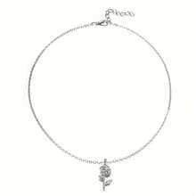 1 Piece Women's Fashion Pendant Necklace Fashionable Simple Three-Dimensional Flower Necklace For Daily Wear - Groin - View 8