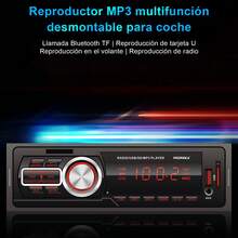 Reproductor Bluetooth para coche, Reproductor MP3 para coche, Pantalla LED, Regalo de Navidad - Negro - Ver 5