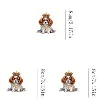 1pc/2pcs/3pcs Crown & Puppy Iron-On Stickers - Heat Transfer Stickers Suitable For DIY Pillows, T-Shirts, Clothing, Canvas Bags, Hoodies, Backpacks, Jeans - Multicolor - View 4