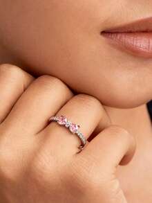 1 pezzo Anello in argento sterling 925 con fiocco rosso alla moda, stile vintage per donna, adatto per uso quotidiano o come regalo