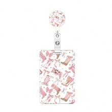 1pc (Badge Clip + Card Holder) Cute Bowknot Women ID Badge Reel, Retractable Badge Scroll With Clip, Easy Name Card Holder, Teacher/Medical Assistant Badge Reel, ID Card Protector, Vertical Business ID Card Holder, Gift For Office Workers, Nurses, Social Workers - Multicolor - View 15