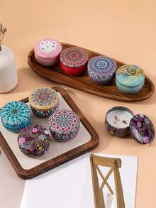 Bougies parfumées, bougies parfumées sans fumée avec boîte colorée, longue durée de combustion et parfum riche - cadeau de Noël pour la famille et les amis, convient pour le mariage, l'anniversaire, les festivals, les souvenirs de mariage, bougies d'aromathérapie pour la maison, cadeau de bougie pour les hommes et les femmes, pour l'anniversaire, le jour de Noël, le yoga, le bain, la Saint-Valentin, la décoration de la maison et de l'hôtel, design à motif rétro