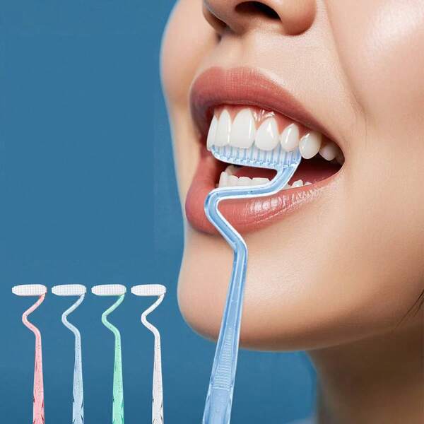 S-Shaped Toothbrush, Suitable For Daily Use, For Both Men And Women, Soft Bristles, Designed For Cleaning Tooth Gaps And Protecting Gums. T-Shaped Toothbrush, For Oral Hygiene.