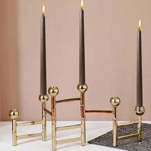 10 Inch Brown Taper Candles,Set Of 4 Tapered Candle, Tall Candlesticks,Conical Stick Candles,Less,For Home Dinner, Party, Wedding, Halloween, Christmas (Brown, 10inch){Inchcolor_nameinch:InchBrowninch,Inchsize_nameinch:Inch10inchinch} - Cokelat - View 5