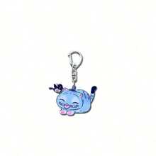Mattel K-POP Wish Hunters Cute Cartoon Blue Cat Acrylic Keychain Set (5 Pcs), Chibi Anime IP Series Merchandise Bag Charm Accessories, Fun Collectible For Teens & Adult Fans, Back-To-School Holiday Birthday Gift - Multicolor - View 7